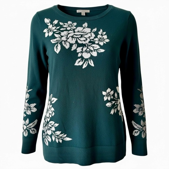LOFT Sweaters - Loft Outlet Floral Patterned Sweater 100% Cotton
